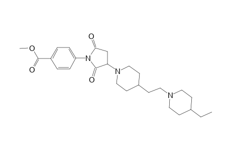 Methyl 4-(3-{4-[2-(4-ethylpiperidin-1-yl)ethyl]piperidin-1-yl}-2,5-dioxopyrrolidin-1-yl)benzoate