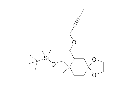 8-tert-Butyldimethylsilyloxymethyl-7-but-2-ynyloxymethyl-8-methyl-1,4-dioxa-spiro[4.5]-dec-6-ene