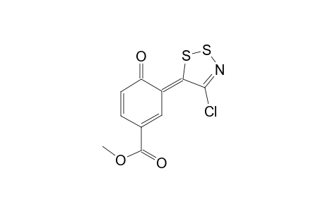 1,5-Cyclohexadiene-1-carboxylic acid, 3-(4-chloro-5H-1,2,3-dithiazol-5-yliden)-4-oxo-, methyl ester