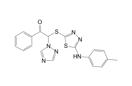 .omerga.-(5-(p-Methylphenylamino)-1,3,4-thiadiazol-2-thiol)-.omega.-(1H-1,2,4-triazol-1-yl)acetophenone