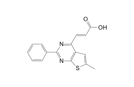 (E)-3-(6-methyl-2-phenyl-4-thieno[2,3-d]pyrimidinyl)-2-propenoic acid