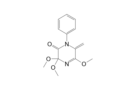 3,3,5-TRIMETHOXY-6-METHYLIDENE-1-PHENYL-3,6-DIHYDROPYRAZIN-2(1H)-ONE