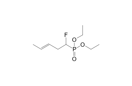 (E)-5-diethoxyphosphoryl-5-fluoranyl-pent-2-ene