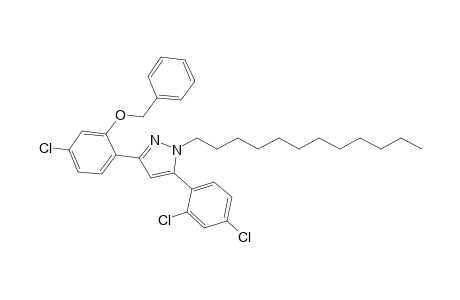 3-(2-BENZYLOXY-4-CHLOROPHENYL)-5-(2,4-DICHLOROPHENYL)-1-DODECYL-PYRAZOLE