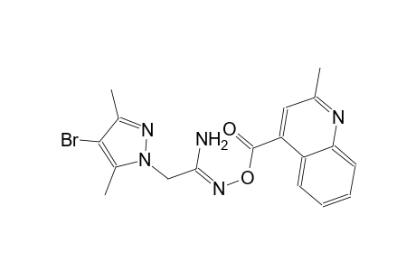 (1Z)-2-(4-bromo-3,5-dimethyl-1H-pyrazol-1-yl)-N'-{[(2-methyl-4-quinolinyl)carbonyl]oxy}ethanimidamide