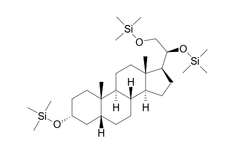 Tristrimethylsilyl 3.alpha.,20.beta.,21-trihydroxy-5.beta.-pregnane