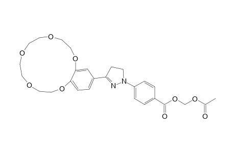 (Acetoxy)methyl 4-[3-(2,3,5,6,8,9,11,12-Octahydro-1,4,7,10,13-benzopentaoxacyclopentadecin-15-yl)-4,5-dihydro-1H-pyrazol-1-yl]benzoate