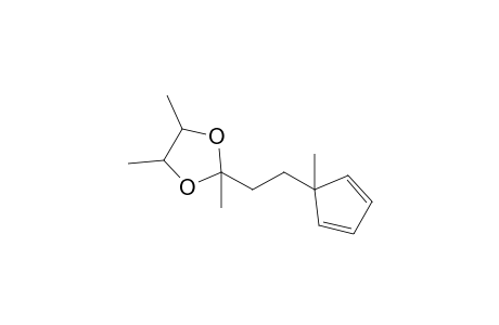 2,4,5-Trimethyl-2-[2-(1-methyl-1-cyclopenta-2,4-dienyl)ethyl]-1,3-dioxolane