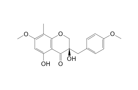 (3R)-2,3-Dihydro-3,5-dihydroxy-7-methoxy-3-[(4-methoxyphenyl)methyl]-8-methyl-4H-[1]benzopyran-4-one