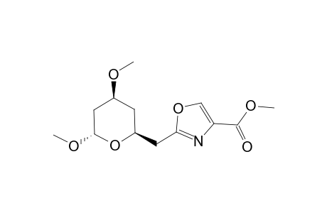 2-[[(2S,4S,6S)-4,6-dimethoxy-2-oxanyl]methyl]-4-oxazolecarboxylic acid methyl ester
