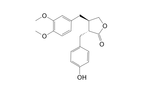 (3R,4R)-3-(4-hydroxybenzyl)-4-veratryl-tetrahydrofuran-2-one