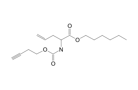 2-Aminopent-4-enoic acid, N-(3-butyn-1-oxycarbonyl)-, hexyl ester