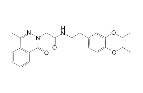 N-[2-(3,4-diethoxyphenyl)ethyl]-2-(1-keto-4-methyl-phthalazin-2-yl)acetamide