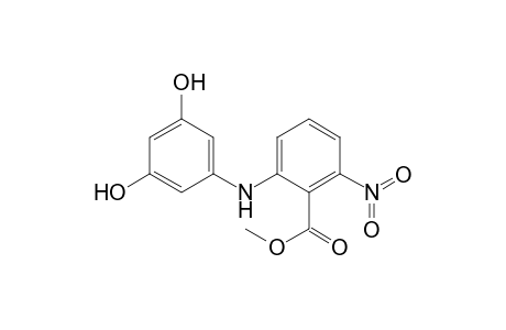 2-[(3,5-dihydroxyphenyl)amino]-6-nitro-benzoic acid methyl ester