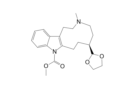 6-[2-(1,3-DIOXOLANYL)]-3-METHYL-8-METHOXYCARBONYL-2,3,4,5,6,7,8,9-OCTAHYDRO-1-H-AZECINO-[5.4-B]-INDOLE