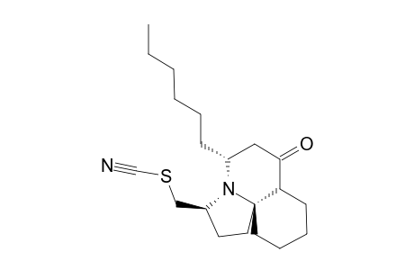 CYLINDRICINE-F;REL-(3R,4R,5S,7AR,11AR)-5-HEXYL-3-THIOCYANATOMETHYLPERHYDROPYRROLO-[2,1-J]-QUINOLIN-7-ONE