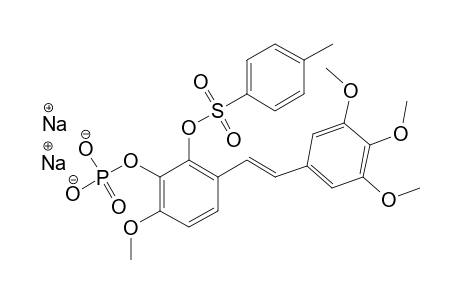 (E)-1-[3',4',5'-TRIMETHOXYPHENYL]-2-[2''-[(PARA-TOLUENESULFONYL)-OXY]-3''-[(DISODIUM)-PHOSPHATE]-4''-METHOXYPHENYL]-ETHENE