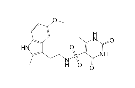 2,4-Diketo-N-[2-(5-methoxy-2-methyl-1H-indol-3-yl)ethyl]-6-methyl-1H-pyrimidine-5-sulfonamide