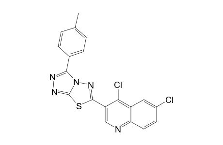 6-(4,6-dichloroquinolin-3-yl)-3-p-tolyl-[1,2,4]triazolo[3,4-b][1,3,4]thiadiazole