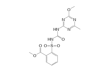 2-[(4-methoxy-6-methyl-s-triazin-2-yl)carbamoylsulfamoyl]benzoic acid methyl ester