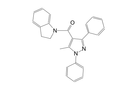 1H-indole, 2,3-dihydro-1-[(5-methyl-1,3-diphenyl-1H-pyrazol-4-yl)carbonyl]-