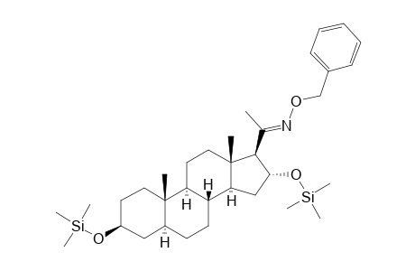 Pregnan-20-one, 3,16-bis[(trimethylsilyl)oxy]-, o-(phenylmethyl)oxime, (3.beta.,5.alpha.,16.alpha.)-