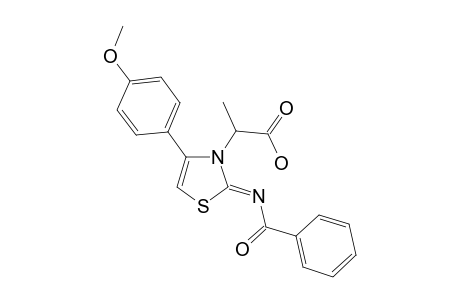 2-[2-(Benzoylimino)-4-(4-methoxyphenyl)thiazol-3(2H)-yl]propanoic acid