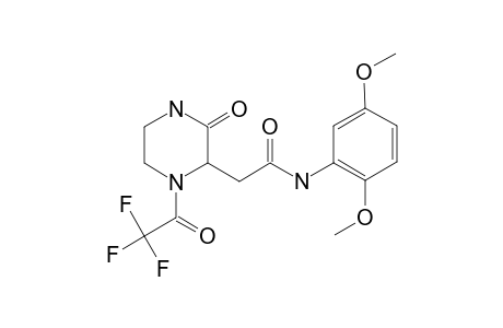 2-Pyrazineacetamide, N-(2,5-dimethoxyphenyl)hexahydro-3-oxo-1-(2,2,2-trifluoroacetyl)-