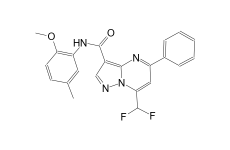 7-(difluoromethyl)-N-(2-methoxy-5-methylphenyl)-5-phenylpyrazolo[1,5-a]pyrimidine-3-carboxamide