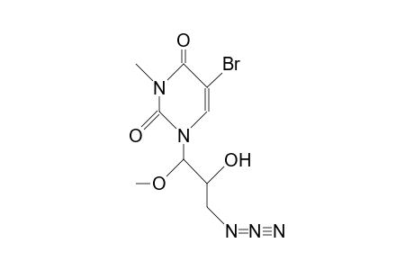 erythro-1-(3-Azido-2-hydroxy-1-methoxy-propyl)-5-bromo-3-methyl-uracil