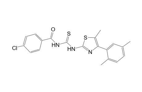 N-(4-chlorobenzoyl)-N'-[4-(2,5-dimethylphenyl)-5-methyl-1,3-thiazol-2-yl]thiourea