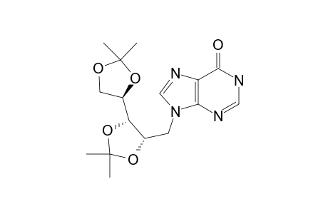 9-(2,3:4,5-bis-o-Isopropylidene)-D-ribitylhypoxanthine