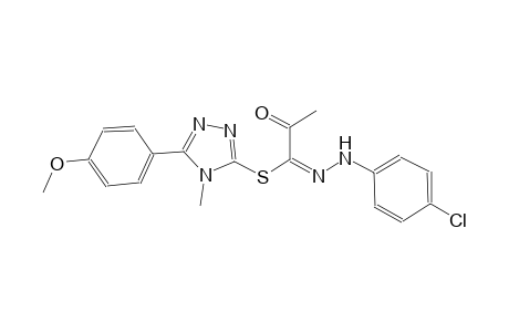 5-(4-methoxyphenyl)-4-methyl-4H-1,2,4-triazol-3-yl (1E)-N-(4-chlorophenyl)-2-oxopropanehydrazonothioate