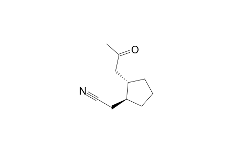 (trans)-2-[2'-(2"-Oxopropyl)cyclopentyl]-ethanenitrile