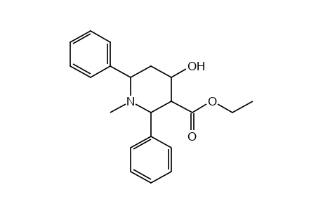 2,6-DIPHENYL-4-HYDROXY-1-METHYLNIPECOTIC ACID, ETHYL ESTER (ISOMER)