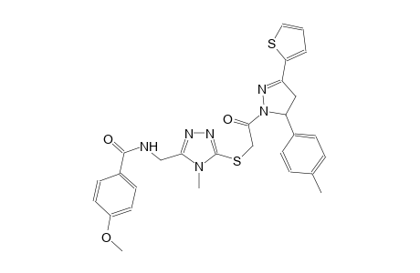 benzamide, N-[[5-[[2-[4,5-dihydro-5-(4-methylphenyl)-3-(2-thienyl)-1H-pyrazol-1-yl]-2-oxoethyl]thio]-4-methyl-4H-1,2,4-triazol-3-yl]methyl]-4-methoxy-