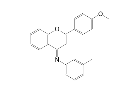 N-[(4E)-2-(4-methoxyphenyl)-4H-chromen-4-ylidene]-3-methylaniline