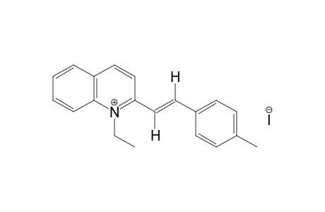 trans-1-ethyl-2-(p-methylstyryl)quinolinium  iodide