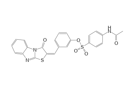 3-[(E)-(3-oxo[1,3]thiazolo[3,2-a]benzimidazol-2(3H)-ylidene)methyl]phenyl 4-(acetylamino)benzenesulfonate