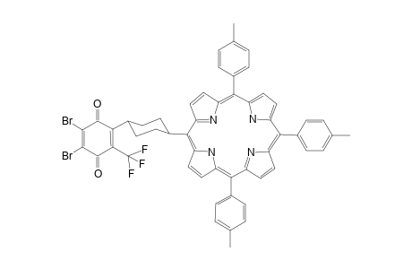 5-[4(a)-(2,3-Dibromo-5-(trifluoromethyl)-1,4-benzoquinon-6-yl)cyclohex-(e)-yl]-10,15,20-tris(4-methylphenylene)porphyrin