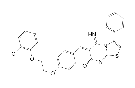 7H-thiazolo[3,2-a]pyrimidin-7-one, 6-[[4-[2-(2-chlorophenoxy)ethoxy]phenyl]methylene]-5,6-dihydro-5-imino-3-phenyl-, (6Z)-