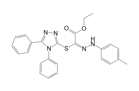 ethyl (2E)-[(4,5-diphenyl-4H-1,2,4-triazol-3-yl)sulfanyl][(4-methylphenyl)hydrazono]ethanoate