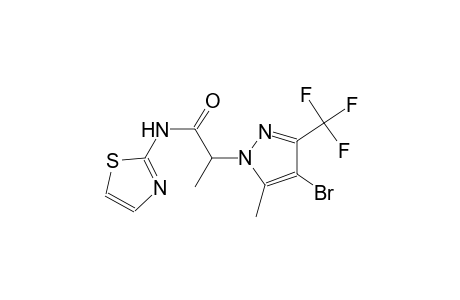 2-[4-bromo-5-methyl-3-(trifluoromethyl)-1H-pyrazol-1-yl]-N-(1,3-thiazol-2-yl)propanamide