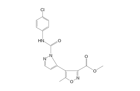 4-{1-[(p-chlorophenyl)carbamoyl]pyrazol-5-yl}-5-methyl-3-isoxazolecarboxylic acid, methyl ester