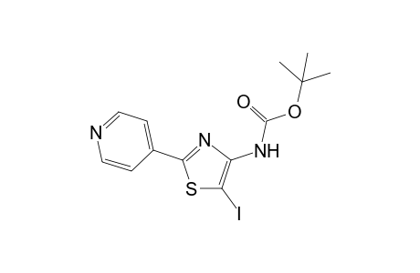 tert-Butyl N-(5-iodo-2-pyridin-4-yl-[1,3]-thiazol-4-yl)carbamate