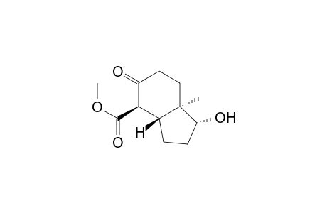 1H-Indene-4-carboxylic acid, octahydro-1-hydroxy-7a-methyl-5-oxo-, methyl ester, (1.alpha.,3a.beta.,4.beta.,7a.alpha.)-(.+-.)-