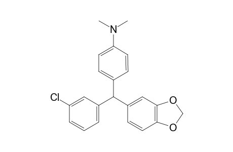 4-(benzo[d][1,3]dioxol-5-yl(3-chlorophenyl)methyl)-N,N-dimethylaniline