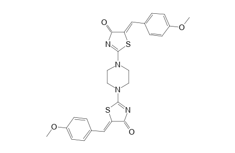 #5B;(5Z,5'Z)-2,2'-(PIPERAZINE-1,4-DIYL)-BIS-[5-(4-METHOXYBENZYLIDENE)-1,3-THIAZOL-4(5H)-ONE];1,4-BIS-[(5Z)-5-(4-METHOXYBENZYLIDENE)-4-OXO-4,5-DIHYDRO-1,3-THIAZ