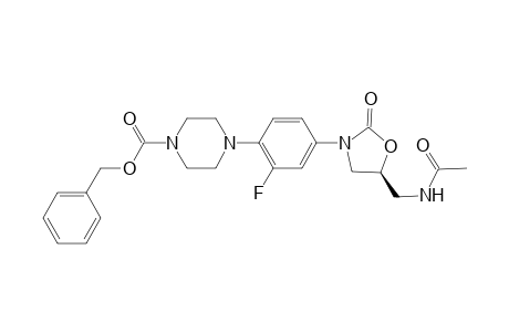 (S)-N-[[3-[3-Fluoro-4-[N-1-(4-carbobenzoxy)piperazinyl]-phenyl]-2-oxo-5-oxazolidinyl]methyl]acetamide