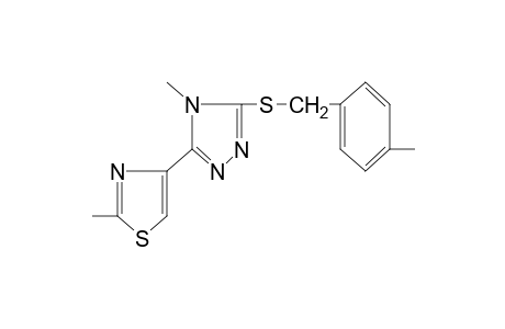 4-methyl-3-[(p-methylbenzyl)thio]-5-(2-methyl-4-thiazolyl)-4H-1,2,4-triazole